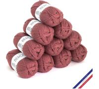 10 pelotes de laine - Bois de rose - 100% acrylique - Bergère de France - Barisienne