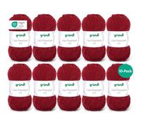 10 Pelotes de laine - Bordeaux - 13 - 100% acrylique - 3,5/4,5 mm - Gründl - Lisa Premium