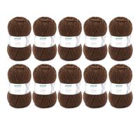 10 pelotes de laine - Chocolat - 23 - 100% acrylique - 3,5/4,5 mm - Gründl - Lis