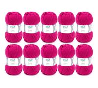 10 Pelotes de laine - Fuchsia - 14 - 100% acrylique - 3,5/4,5 mm - Gründl - Lisa