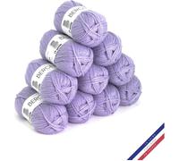 10 pelotes de laine - Lavande - 100% acrylique - Bergère de France - Barisienne