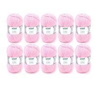 10 pelotes de laine - Rose bébé - 5 - 100% acrylique - 3,5/4,5 mm - Gründl - Lisa Premium