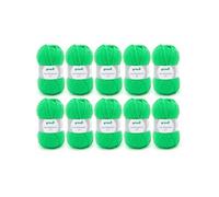 10 pelotes de laine - Vert fluo - 29 - 100% acrylique - 3,5/4,5 mm - Gründl - Lisa Premium