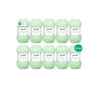 Gründl Fil à tricoter et crocheter Lisa Premium Uni – 100% polyacrylique 50g/133m Vert néon brillant