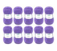 10 pelotes de laine - Violet - 43 - 100% acrylique - 3,5/4,5 mm - Gründl - Lisa