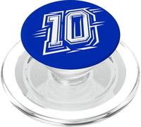 10 - "Perfect Ten - Numéro 10 Blanc pour Les équipes Sportives PopSockets PopGrip pour MagSafe