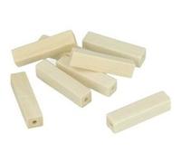 10 perles en bois rectangles 30 x 6,5 mm Beige