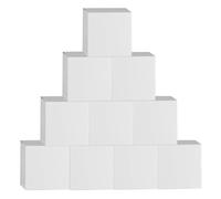 10 Petites boîtes-cadeaux blancs, 12x12x12 cm Boîtes-cadeaux en carton en papier blanc avec couvercles pour cadeaux, fêtes, anniversaire, mariage, communion, collier, boucle d'oreille, bonbons
