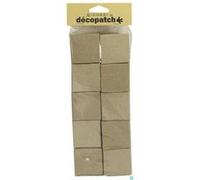 décopatch – Lot de 10 boîtes carrées en papier mâché NA G – 6x6x3 cm brun motif chats