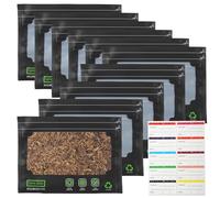 10 Pièce 30g Terploc Grove Bags Sac Congelation Reutilisable étiqueter de Ziplock Bag Résistants Aux UV Pochon pour Contrôle de L'humidité Intégré (58-62%) Pochon Weed