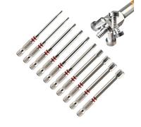10-Piece 65mm S2 Magnetic Hex Bit Set - 1/4in 6.35mm Quick Release Hex Shan