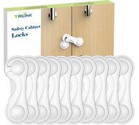 10 Piece Child Safety Cupboard Baby Door Lock Baby Cupboard Safety Baby Protection For Door Cupboard Window Fridge Drawer Strong Adhesive No Drilling Durable For Kitchen Furniture