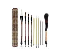 10-Piece Chinese Calligraphy Brush Set - Premium Watercolor Brushes for Kanji, Painting, Drawing wi