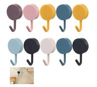 10 Pièce Crochet Adhesif Mural,Accroche Tableau Sans Percer Autocollants Crochets,Petit Amovibles Images Autocollant Adhesifs Muraux Patere,Murale Torchon Tringle pour Salle Bain Cuisine Douche