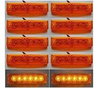 10 Pièce LED 24V Orange Côté Contour Marqueur Feux Camion Remorque Châssis Caravane Benne
