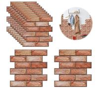 10 pièce Papier Peint 3D Brique Pierre Adhesif Mural Autocollant, Stickers Panneaux Muraux 3D Mural, Dalle Plaque PVC Adhesive Murale, Décorations Murales, Papier Peint Autocollants Décoratifs (PVC)