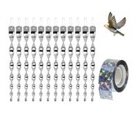 10 Pièce Spirale Anti-Oiseaux & 1 Pièce Repulsif Pigeon, Effaroucheur Anti Pigeons pour Balcon Réfléchissant Repousse Les Pigeons Et Les Pics, Répulsif Pigeon Spirale&Bande pour Les Balcons, Les Toits