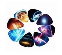 10 pièces 0.71/0.49/1mm Universe Planet deux médiators latéraux for guitare acoustique, accessoires de bricolage for ukulélé basse (les motifs du même style sont envoyés au hasard)(0.49mm)