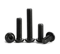 10 pièces 0#-80 2#-56 4#-40 6#8#10# Unc American Standard Grade 10.9 acier noir à six pans creux vis à tête ronde tête de champignon boulons hexagonaux(1-1/2",8-32)