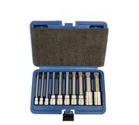 10 pièces 1/4 3/8 1/2 pouces clé cannelée tête Impact 12 points Type jeu de douilles à cliquet Torx tournevis Kit d'embouts