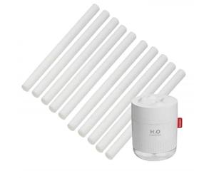 10 pièces 10cm bâtons d'humidificateur bâtons de recharge de filtre en coton mèches de remplacement pour humidificateur USB portable dans le bureau chambre voyage en voiture