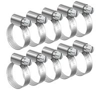 10 Pièces 12-20mm Collier de Serrage Réglable, Bolatus Collier de Serrage Inox 304 Collier Serrage Métallique pour la Plomberie, Piscine, l'Automobile et les Applications Mécaniques