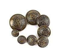 10 pièces 12-30mm bouton en métal manteau boutons de couture rétro boutons creux chemise tige boutons vêtements accessoires, 20mm