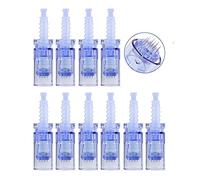 10 Pièces 12Pin Aiguilles de Cartouches de Remplacement pour Dr.pen Ultima A6, Dermapen Microneedling Cartouches pour Auto Derma Stylo (12 Pin, 10Pcs)