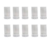 10 pièces 15 ML Contenants de désodorisant Bouteilles ovales de baume à lèvres avec couvercles Vide Rechargeable en Plastique Baume À Lèvres Porte-Récipient Demballage Déchantillon (Blanc)
