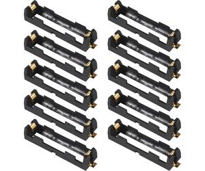 10 pièces 18650 batterie Clip support boîte étui pour 18650 batterie Contacts en cuivre batterie boîte de rangement support 1 emplacements 3.7V 10pcs
