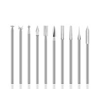 10 pièces 2.35mm tige gravure sur bois foret ensemble fraise électrique sculpture racine outils multifonctions sculpture outils à main