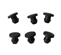 10 pièces 2.5/3/3.5/4mm bouchons de trou en caoutchouc de Silicone solide couvercle de prise de type T joint encliquetable bouchon d'extrémité de qualité alimentaire bouchon d'étanchéité ( Color : Bla