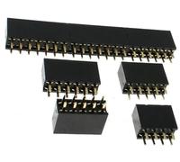 10 pièces 2.54mm 2X2/3/4/5/6/8/10/12/13/15/20/40 broches Double rangée aiguille droite connecteur de bande PCB 2.54 femelle en-tête Socke(10PCS 2x13P)