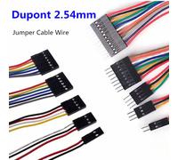 10 pièces 2.54MM pas platine de prototypage Dupont câble pour Arduino 2P 3 4 5 6 8 9 10 broches ligne mâle femelle Dupont cavalier fil bricolage électronique Female to Female