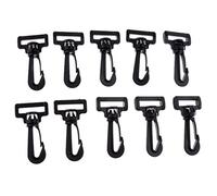 10 Pièces 20/25/30 / 38mm Plastique Pivotant Mousquetons Boucle Matériel Quincaillerie Paracordaa Sac à Dos Extérieur Sangles Sangle Sac Pièces Accessoi, Noir, 25 mm