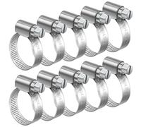 10 Pièces 20-32mm Collier de Serrage Réglable, Bolatus Collier de Serrage Inox 304 Collier Serrage Métallique pour la Plomberie, Piscine, l'Automobile et les Applications Mécaniques