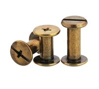 10 pièces-20 pièces/lot D5(M4) vis de couleur bronze argent doré noir, livres compte, à bout, d'album Photo(Green bronze,D5x50 10pcs)