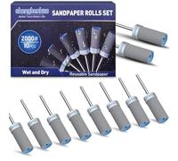 10 Pièces 2000 Grains Tambour De Ponçage pour Dremel Outils Rotatifs, Manchons de Ponçage avec Tige de 1/8" pour Polissage et Ponçage