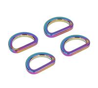 10 Pièces 20mm Anneaux en D Fiable Durable Brillant Confortable Petit Sac Décoratif Compact Boucles pour Bricolage en Alliage de Zinc(Coloré)