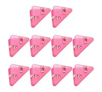 10 pièces 2x1.54 pouces pinces triangulaires en plastique pince de fichier polyvalente pour Documents Photos cartes bureaux fournitures scolaires Clips trilatéraux