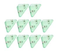 10 pièces 2x1.54 pouces pinces triangulaires en plastique pince de fichier polyvalente pour Documents Photos cartes bureaux fournitures scolaires Clips trilatéraux