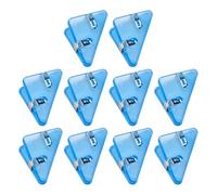 10 pièces 2x1.54 pouces pinces triangulaires en plastique pince de fichier polyvalente pour Documents Photos cartes bureaux fournitures scolaires Clips trilatéraux