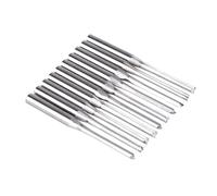10 pièces 3.175mm CED 2mm CEL 17mm mèche à fente droite coupe-bois CNC carbure monobloc deux mèches à Double flûte CNC mèches de routeur