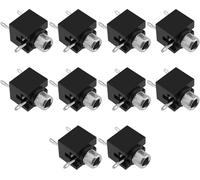 10 Pièces 3 Broches 3.5mm Mono Femelle Connecteur Prise Femelle Prise Casque Prise Audio Prise Mono Montage Commutation Audio DC Jack Prise,065-EL