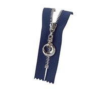 10 pièces 3# fermetures à glissière en métal 15/18/20/25/30cm fermeture à glissière pour vêtements Kit de réparation de couture accessoires de bricolage, Bleu marine, 30cm