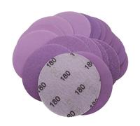 10 pièces 3 pouces 75MM oxyde d'aluminium papier de verre sec disques de ponçage boucle de crochet pour disque rond en pierre feuilles de sable disque auto-adhésif, grain 150, 10 pièces