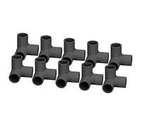 10 Pièces 3 Voies Raccords de Tuyauterie PVC Raccords Coudés en Plastique té Raccord Coude Coin Connecteur 25mm Diamètre Intérieur (Gris)