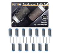 10 Pièces 3000 Grains Tambours de Ponçage pour Outil Rotatif Dremel, Manchons de Ponçage avec Tige de 1/8" pour Polissage et ponçage du métal