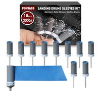 10 Pièces 3000 Grains Tambours de Ponçage pour Outil Rotatif Dremel, Mèches de Ponçage, Manchons Abrasifs Avec des Tiges de 3 mm, Manchons de Ponçage pour Le Ponçage Et le Polissage Métallique.