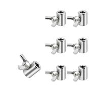 10 pièces 304 clips métalliques en acier inoxydable, serre-câbles réglables, attaches de câble, pinces à trou unique 2/3/4/5/6/8/10mm(A-6mm)